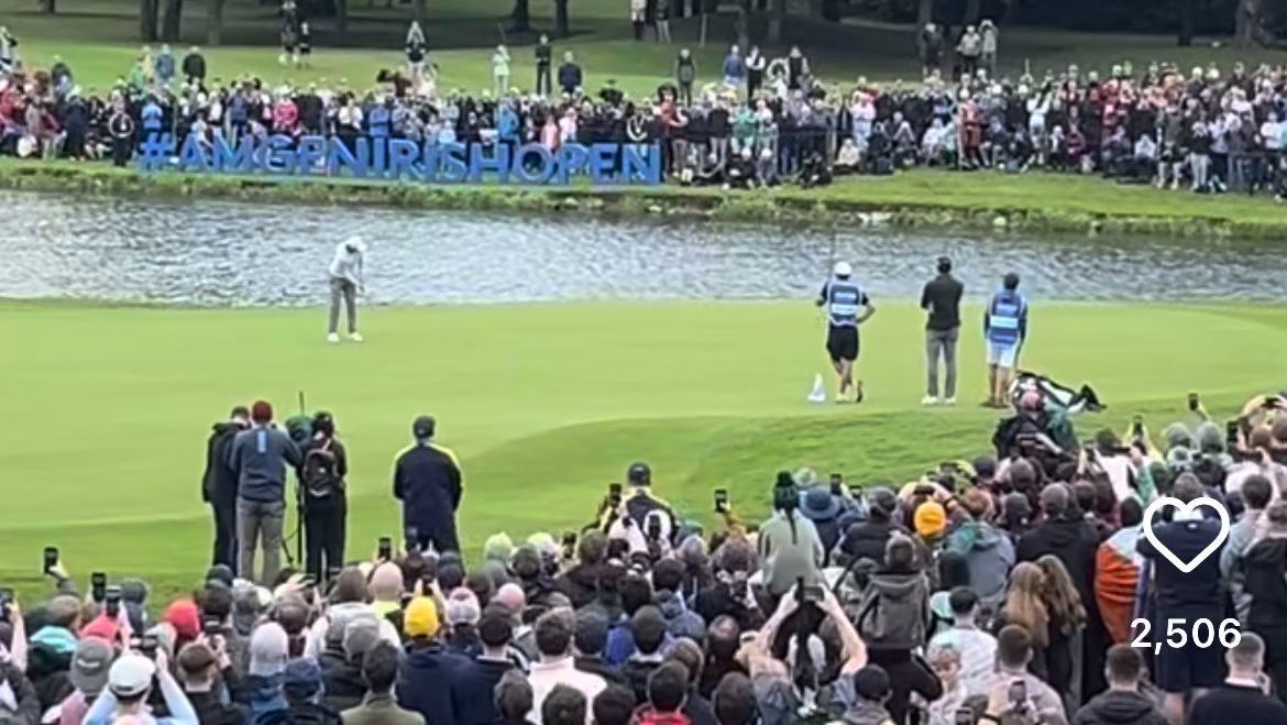 McIlroy brought the house down on 18