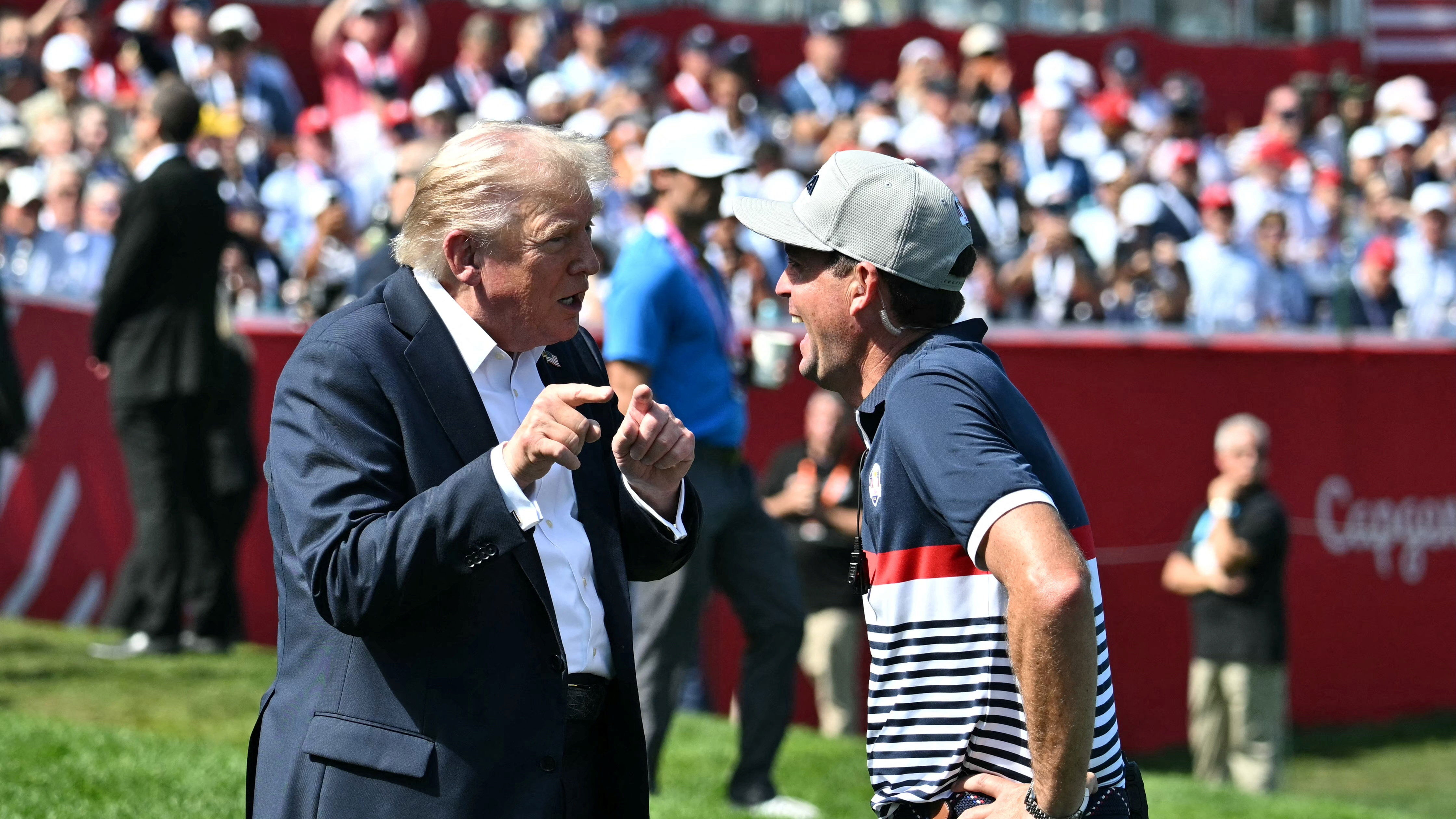 Donald Trump with Keegan Bradley