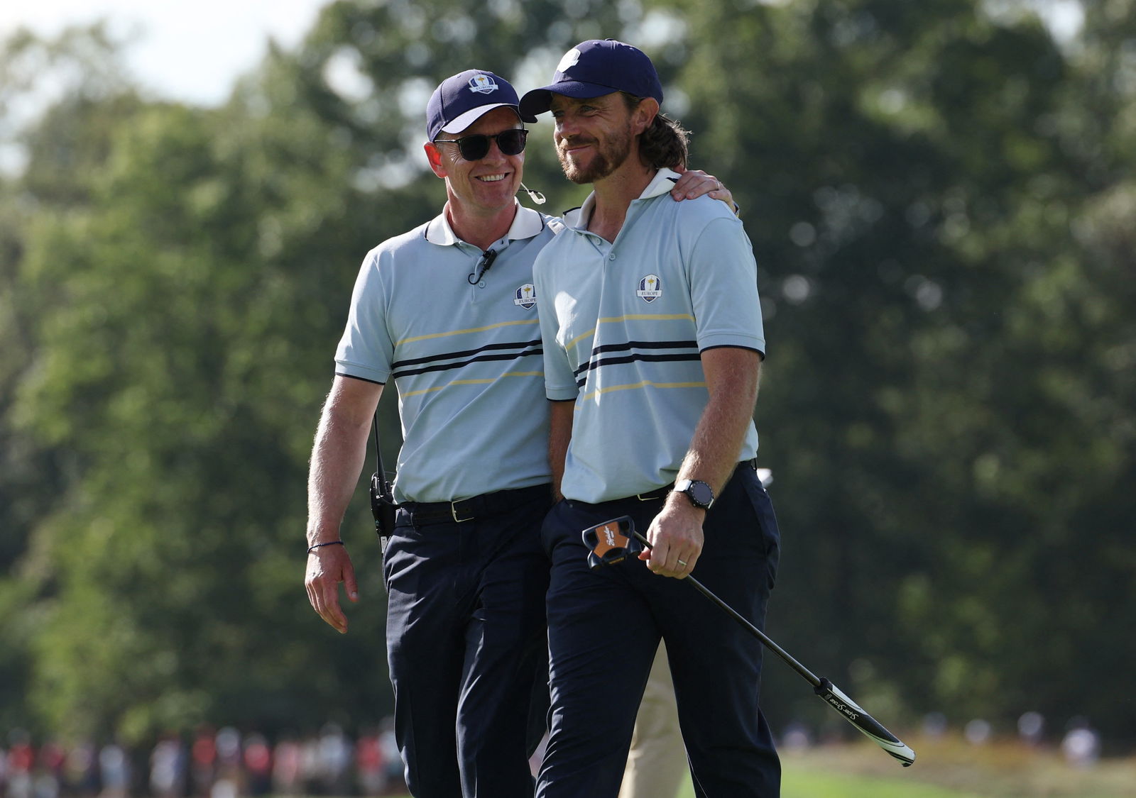 Donald with Fleetwood at the 2025 Ryder Cup