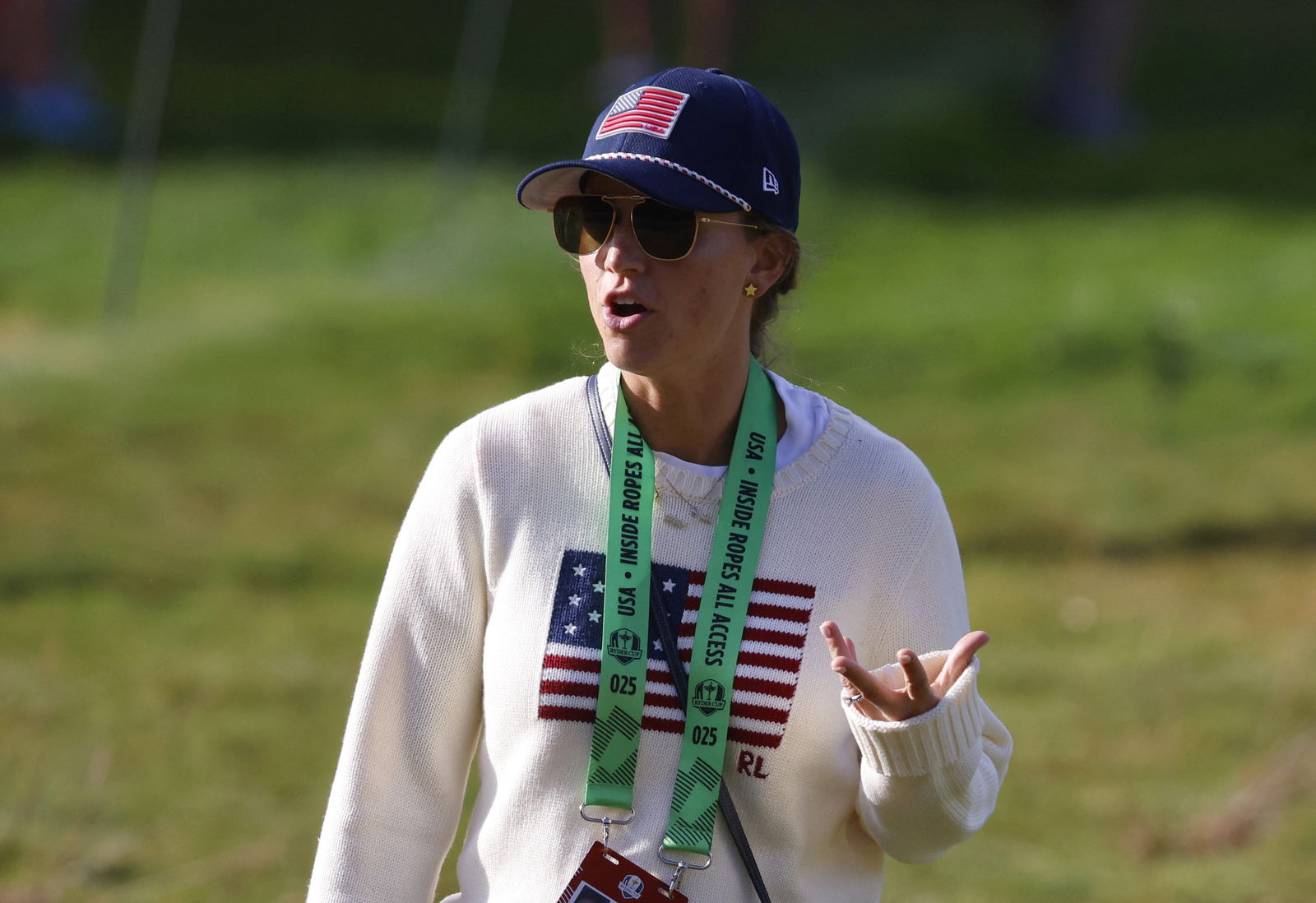 Meredith Scheffler supporting her husband at Ryder Cup
