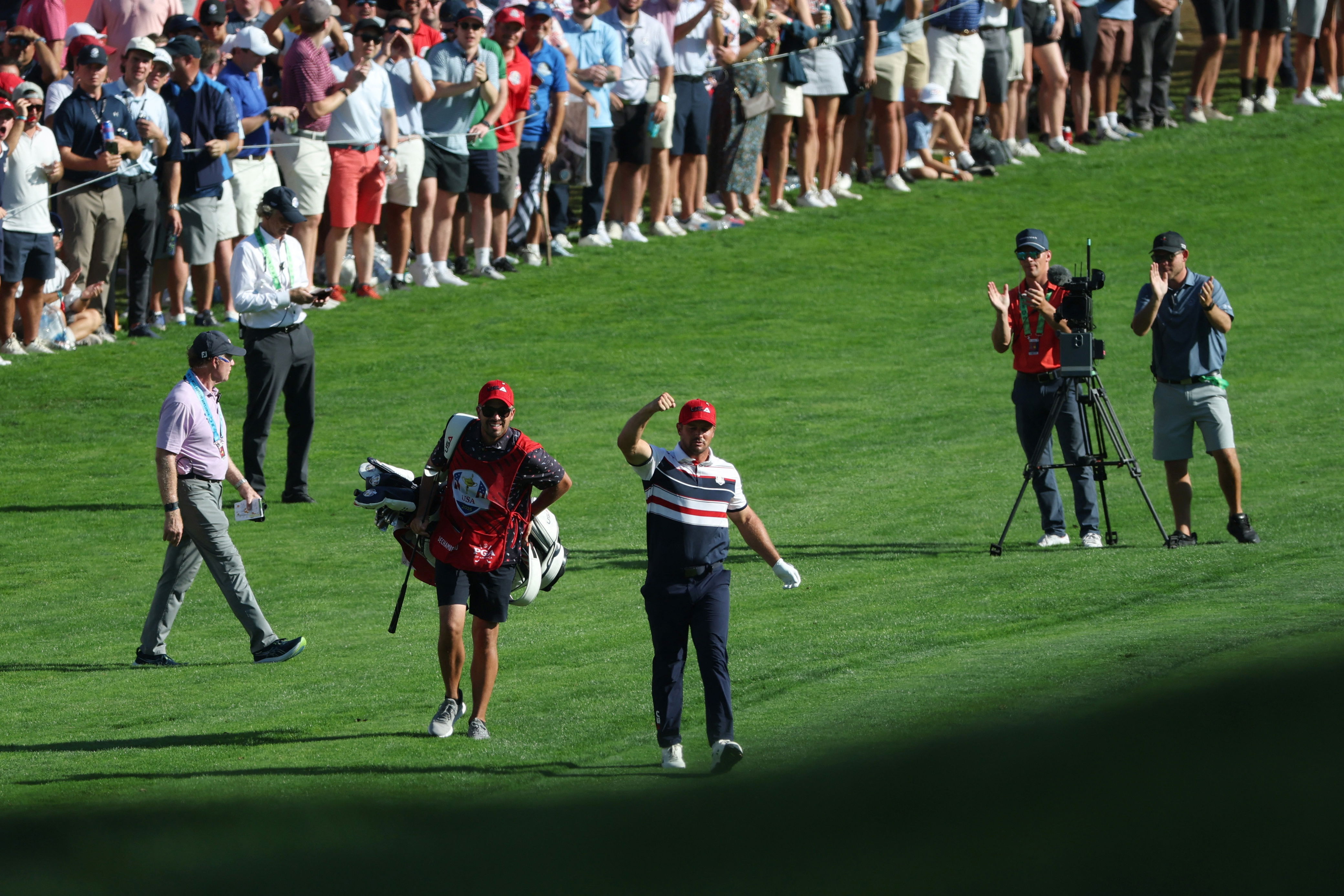 Bryson DeChambeau and Greg Bodine