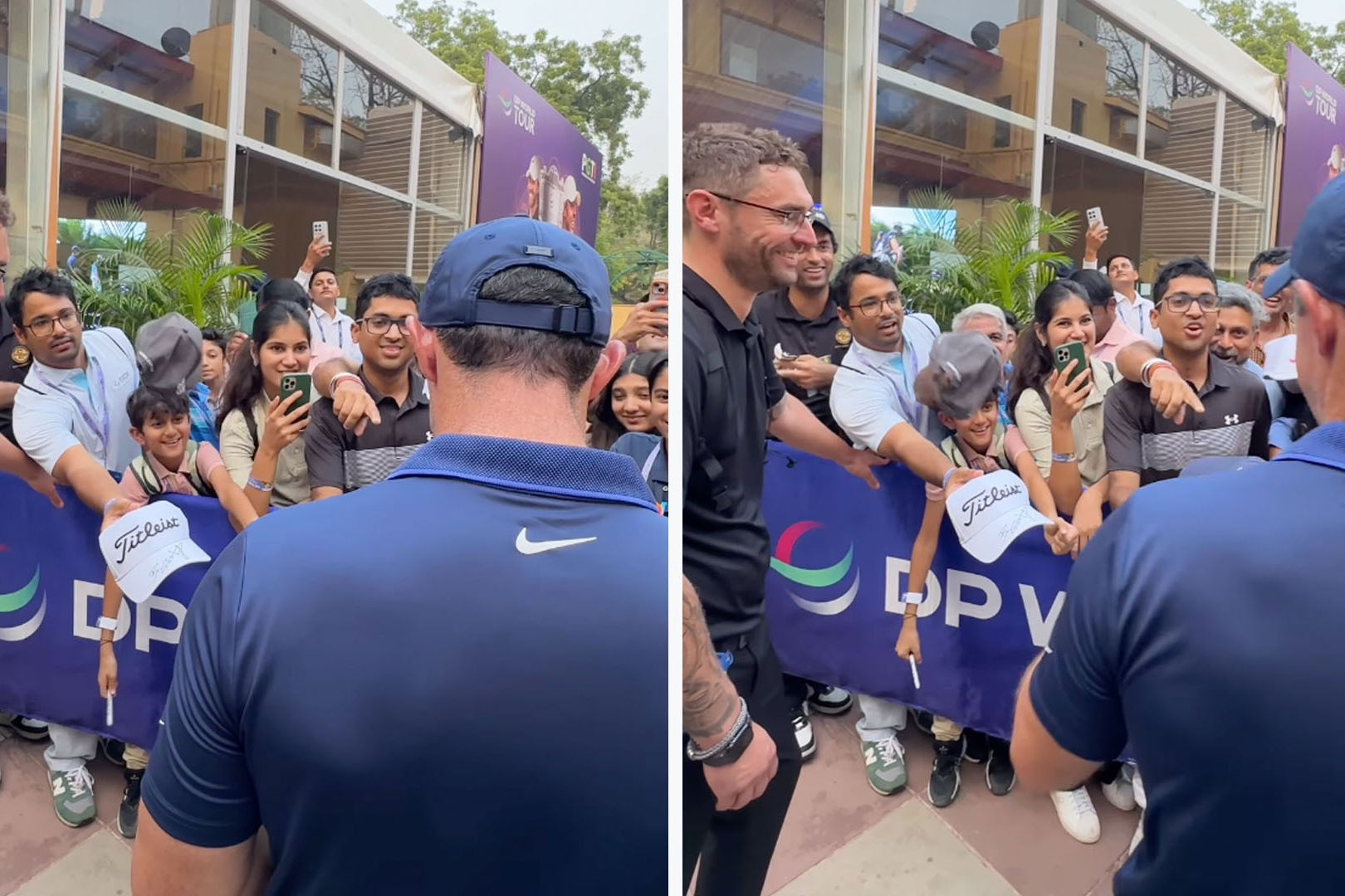 A young fan tries to bribe McIlroy for an autograph