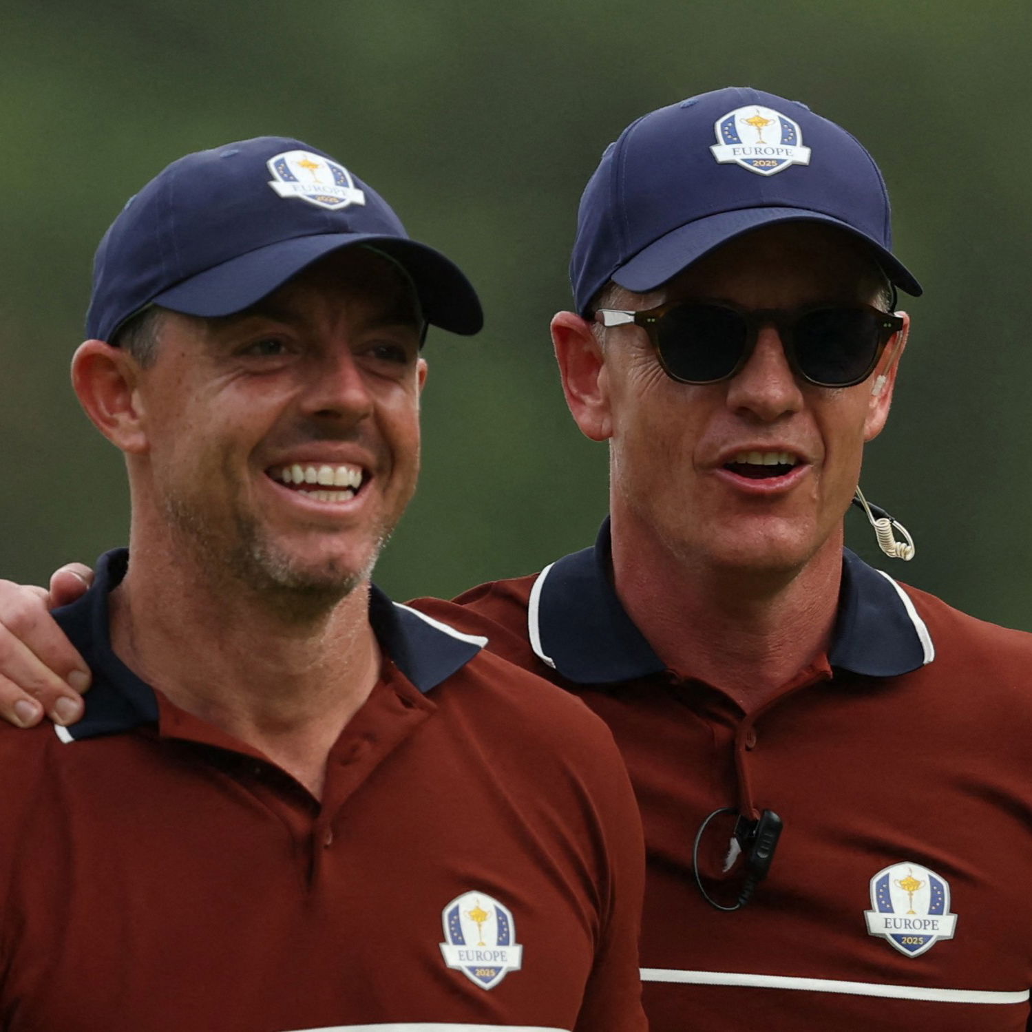 Rory McIlroy with Luke Donald at Bethpage