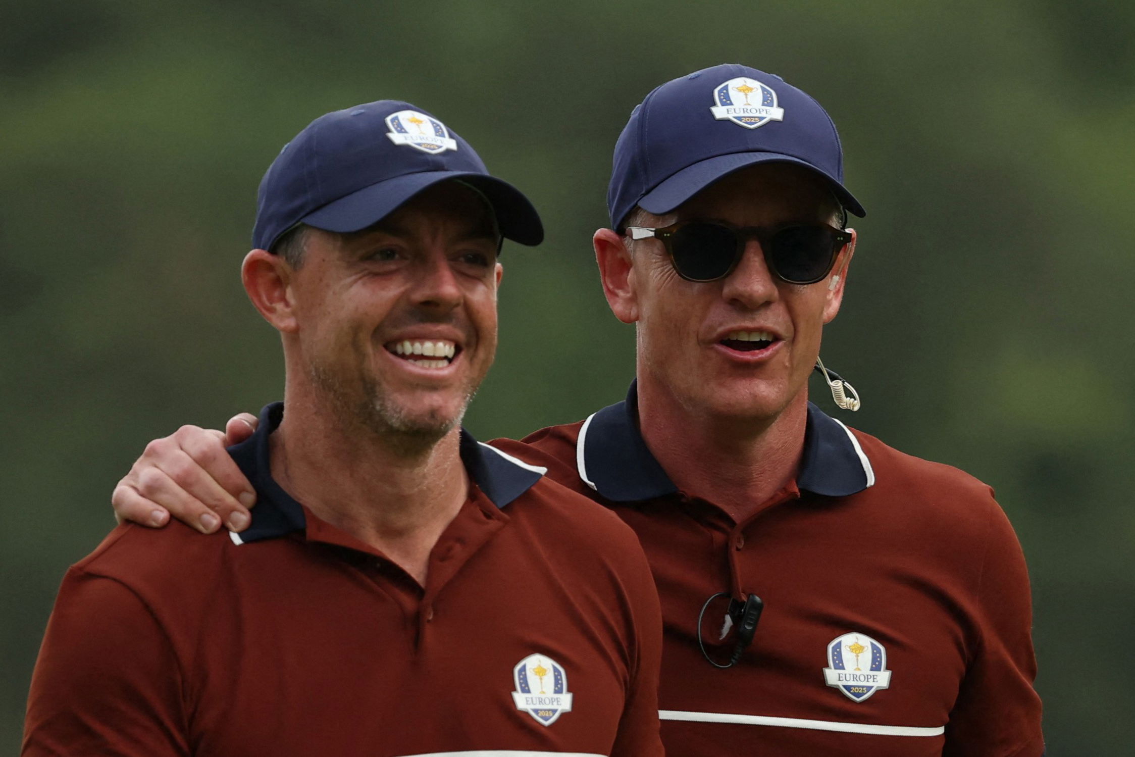 Rory McIlroy with Luke Donald at Bethpage