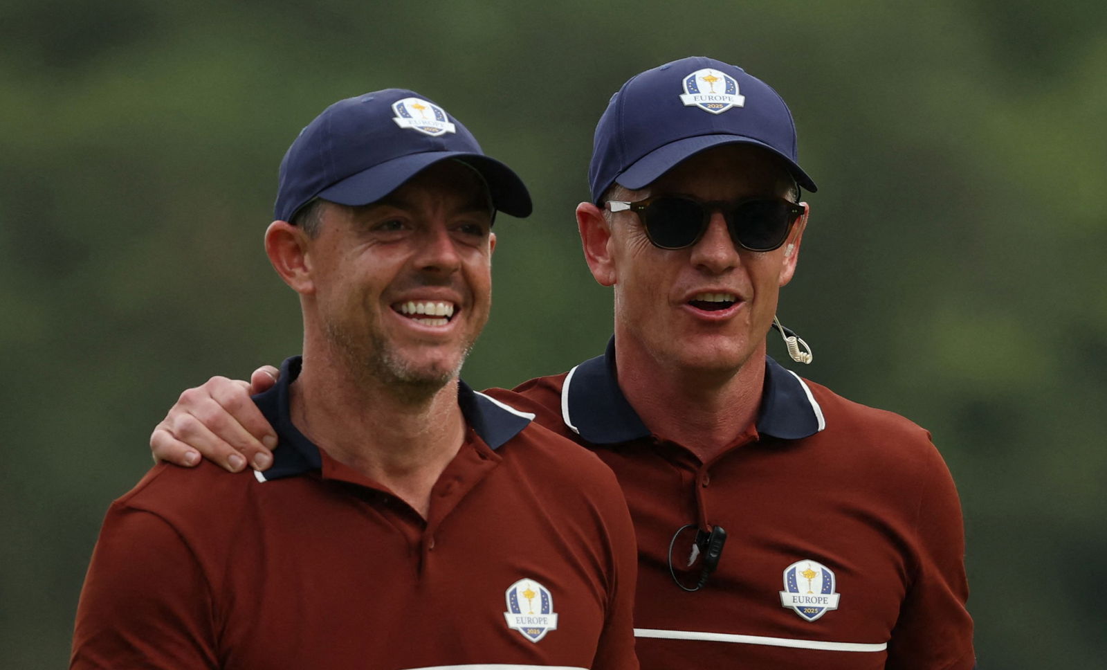 Rory McIlroy with Luke Donald at Bethpage