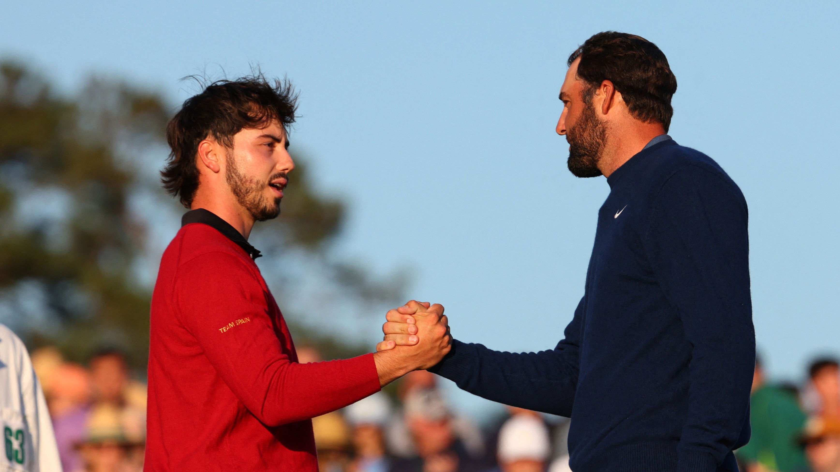 Josele Ballester and Scottie Scheffler at the 2025 Masters