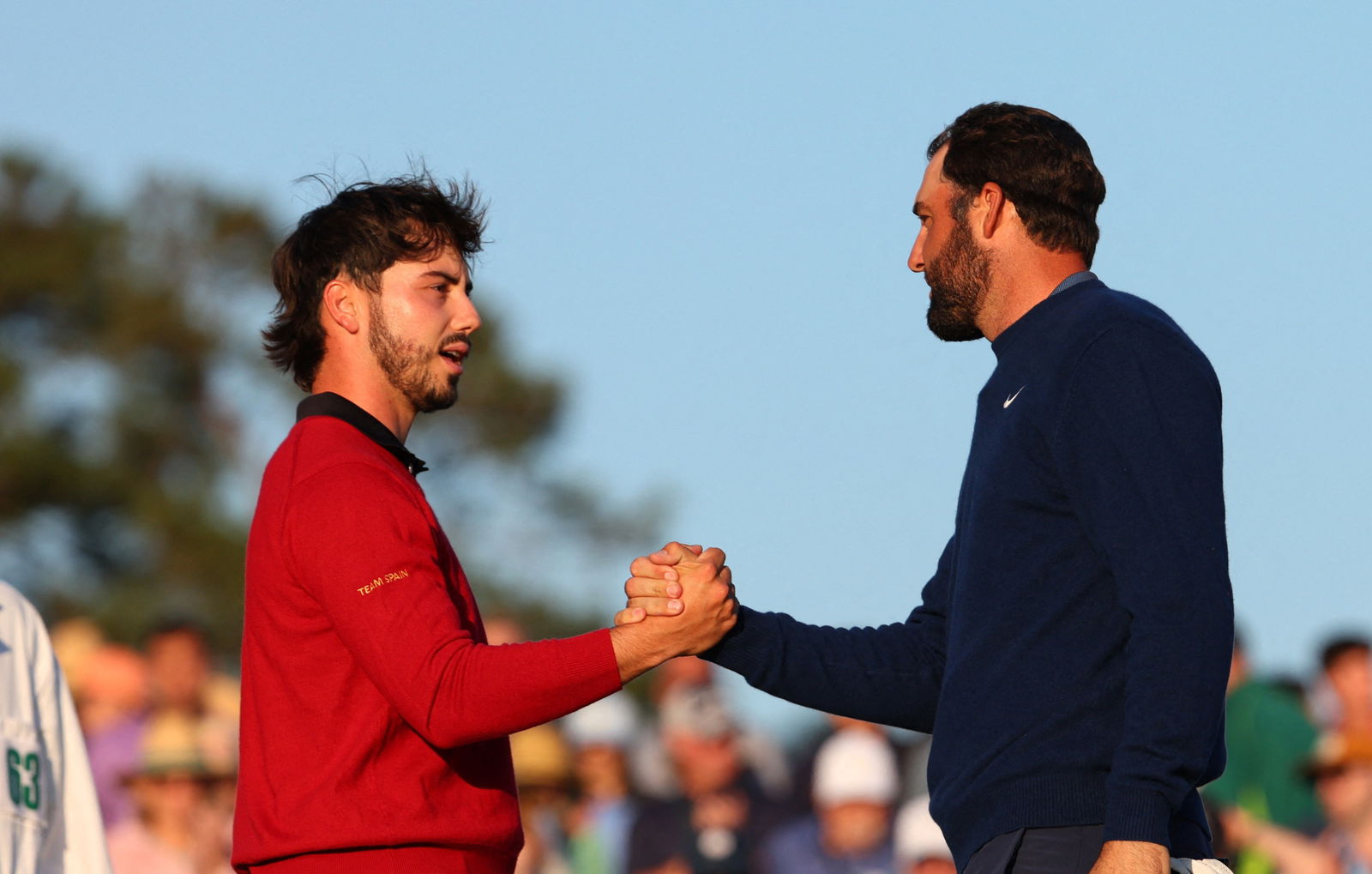 Josele Ballester and Scottie Scheffler at the 2025 Masters