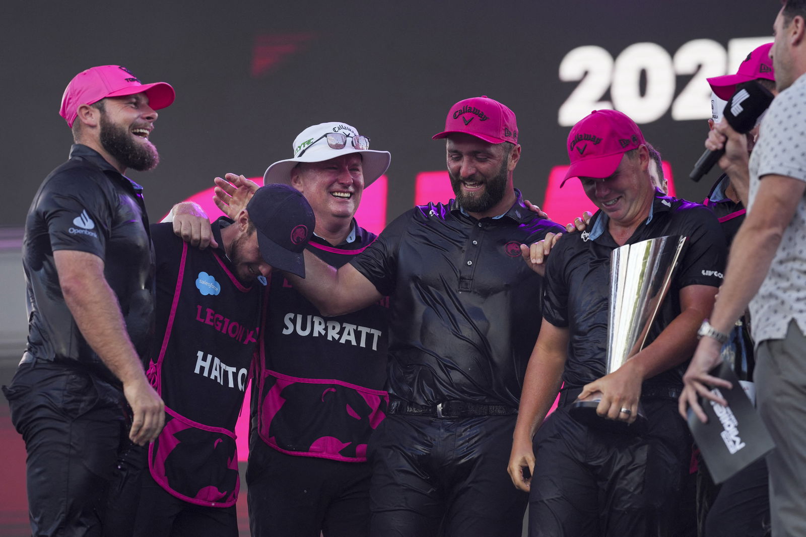 Tyrrell Hatton with his LIV Golf teammates