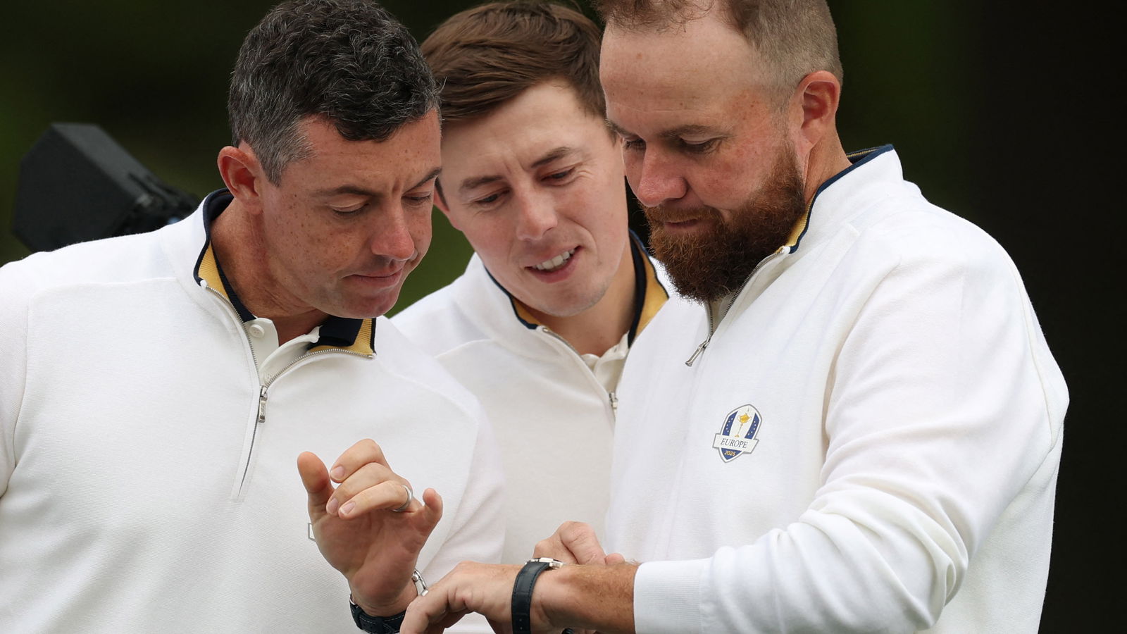 Rory McIlroy, Matthew Fitzpatrick and Shane Lowry at the 2025 Ryder Cup