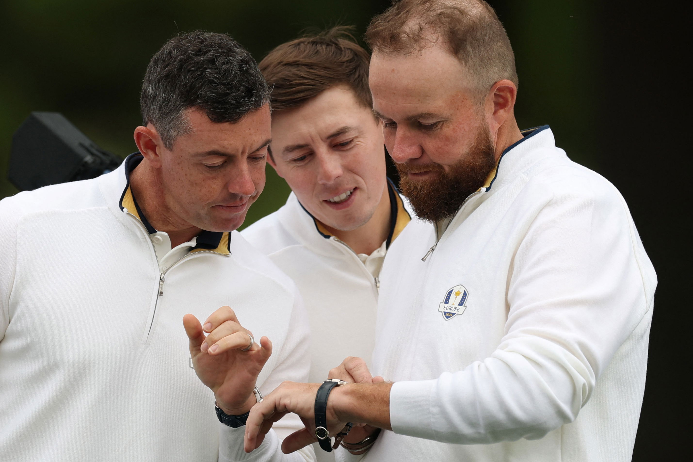 Rory McIlroy, Matthew Fitzpatrick and Shane Lowry at the 2025 Ryder Cup