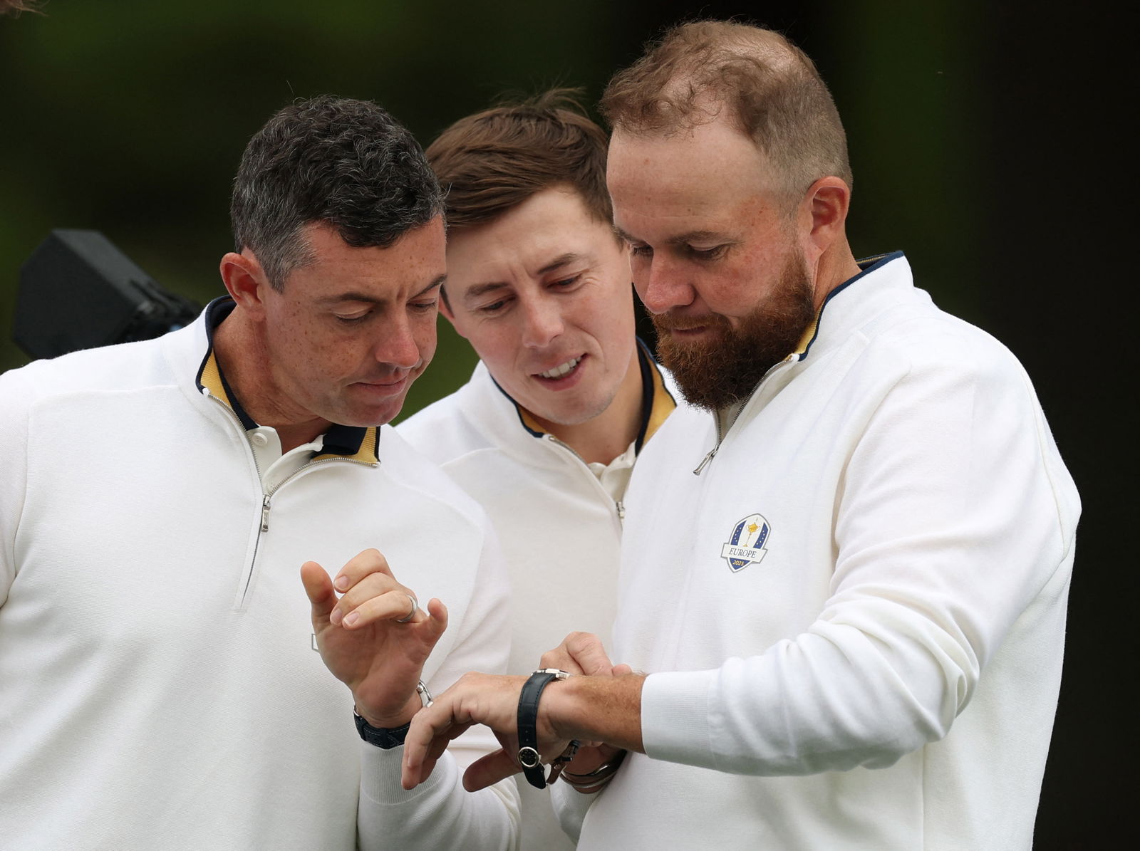 Rory McIlroy, Matthew Fitzpatrick and Shane Lowry at the 2025 Ryder Cup