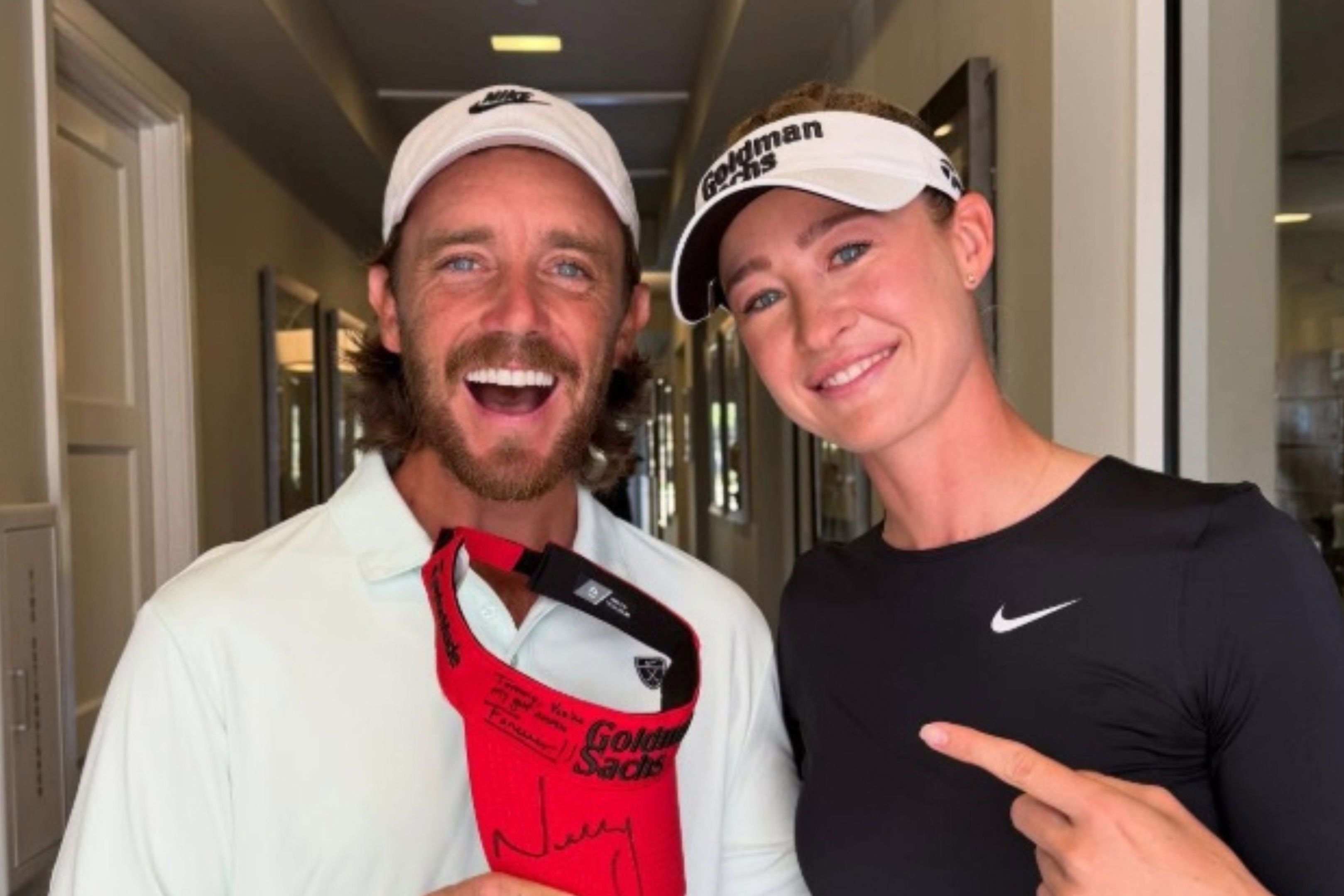 Tommy Fleetwood with Nelly Korda (Instagram: nellykorda) 