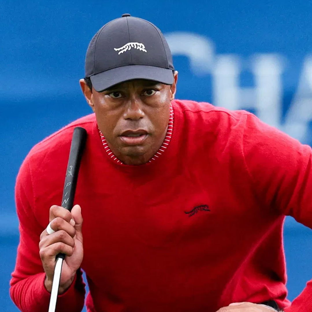 Tiger Woods in play with his trusted Scotty Cameron Putter