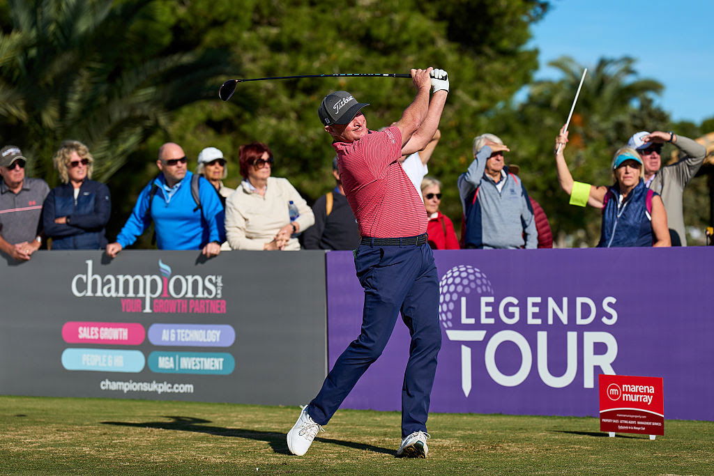 Donaldson in action at La Manga (Credit: Legends Tour)