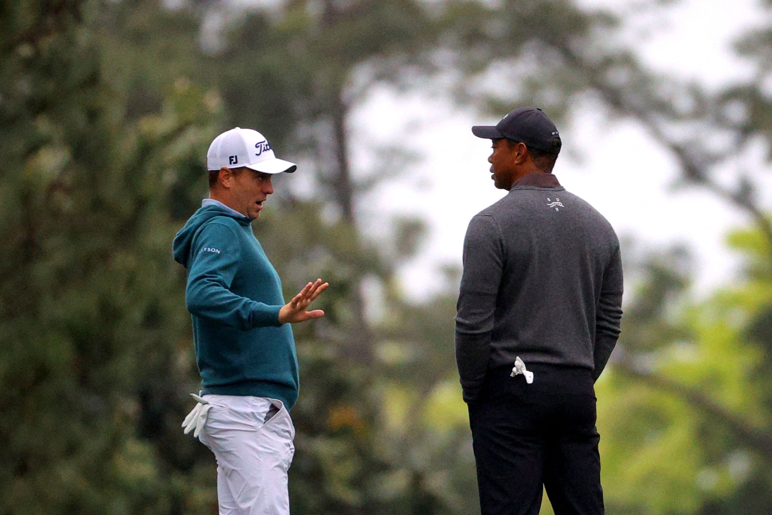 Justin Thomas and Tiger Woods