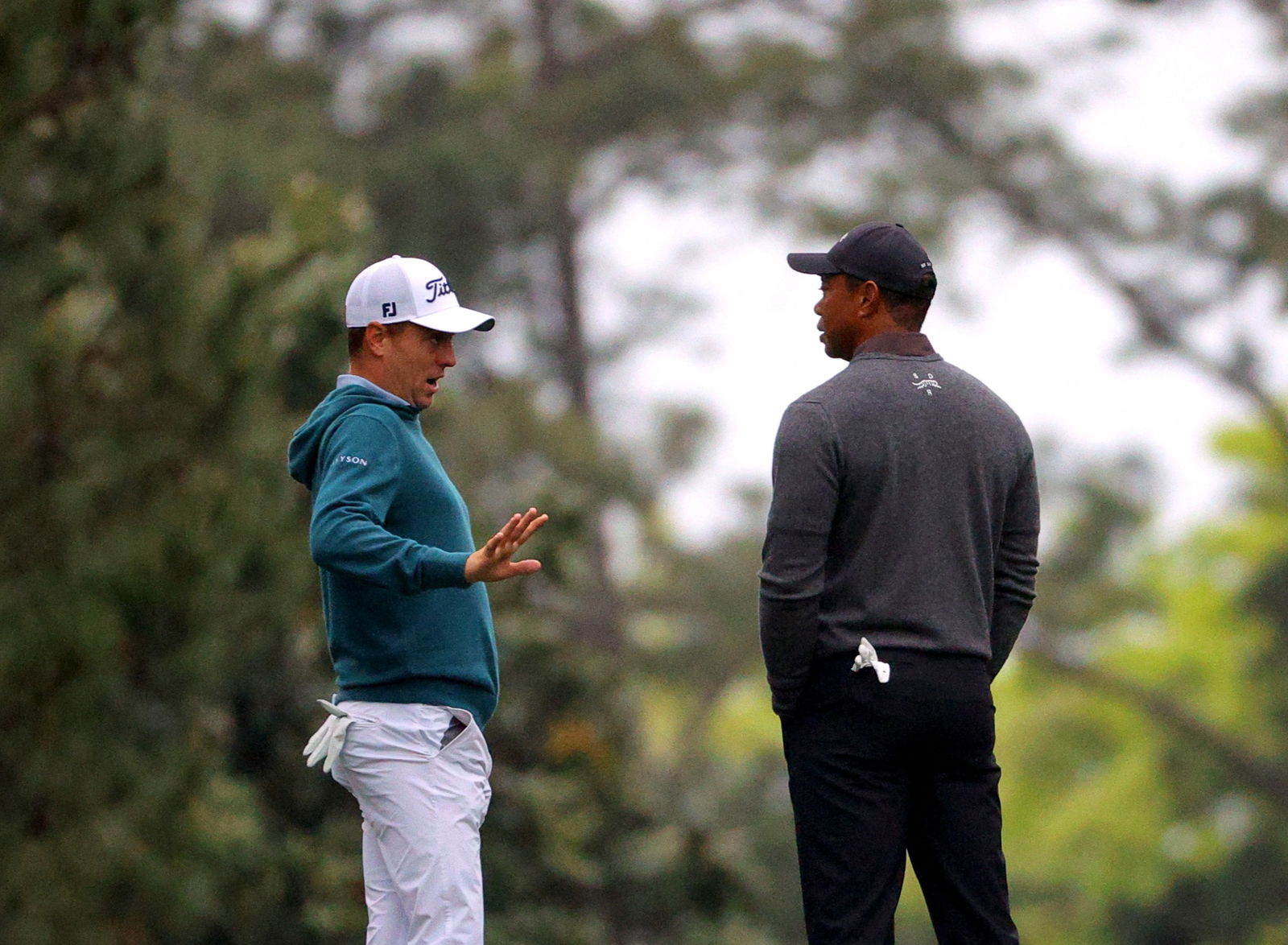 Justin Thomas and Tiger Woods