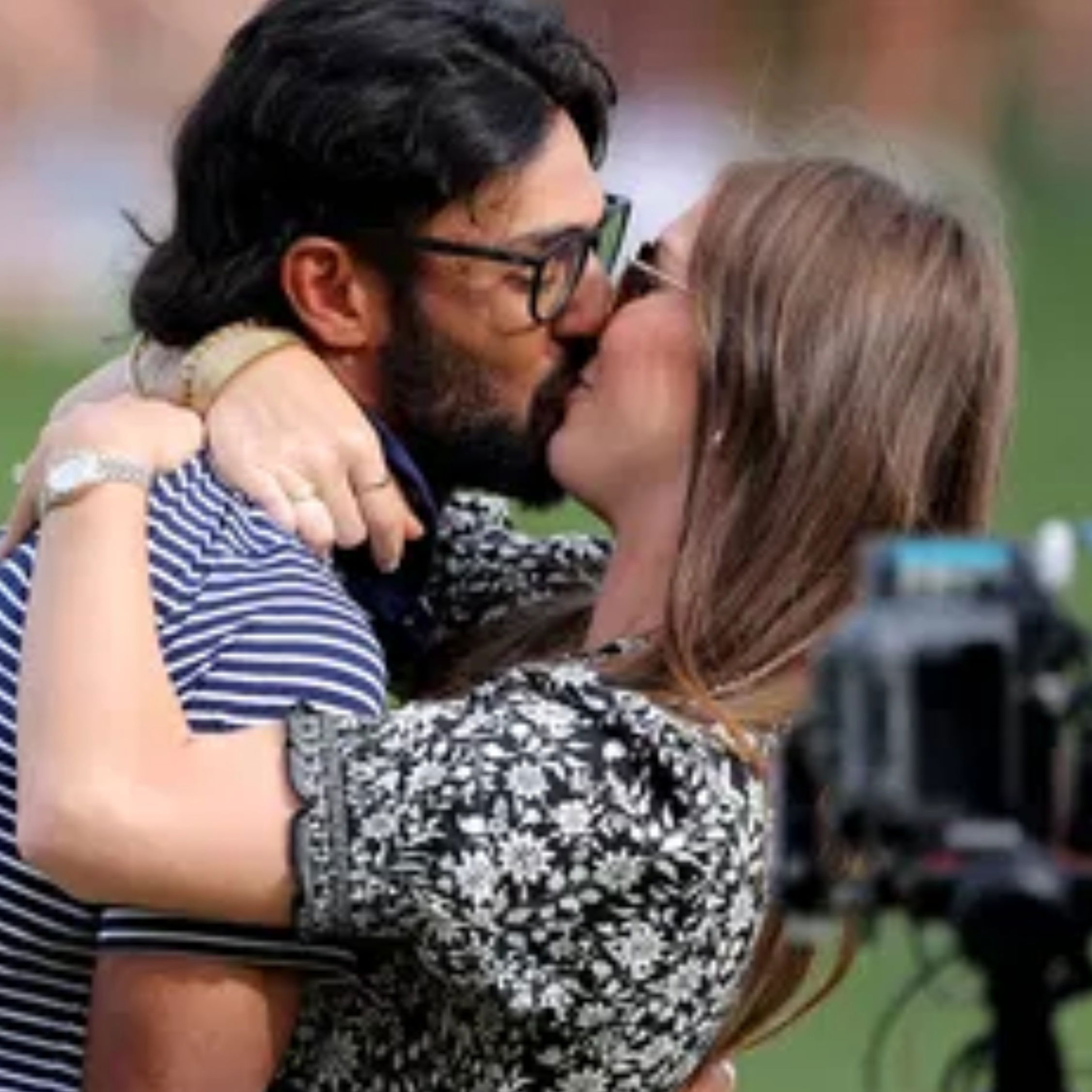 Akshay Bhatia with wife Presleigh Schultz