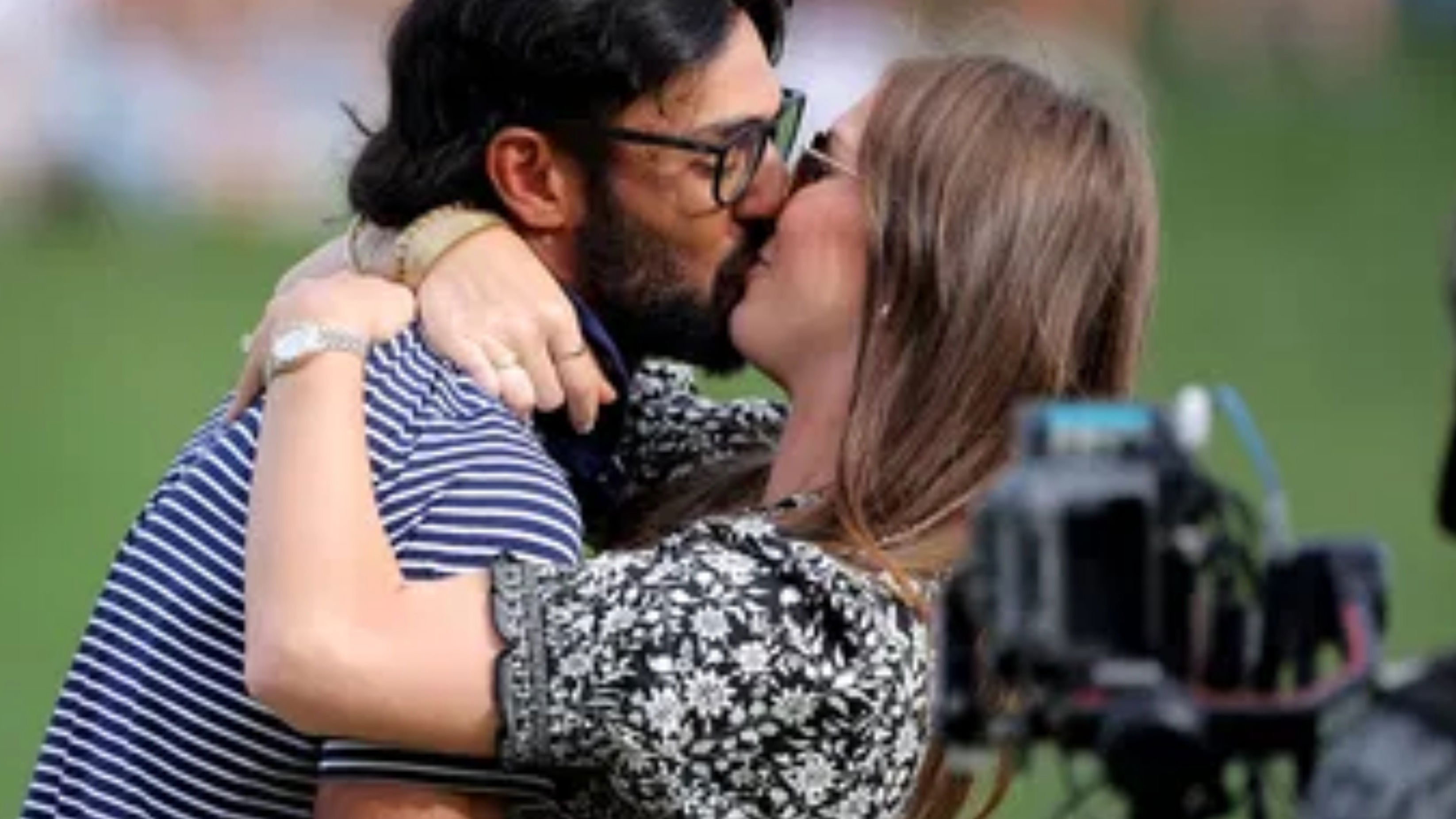 Akshay Bhatia with wife Presleigh Schultz