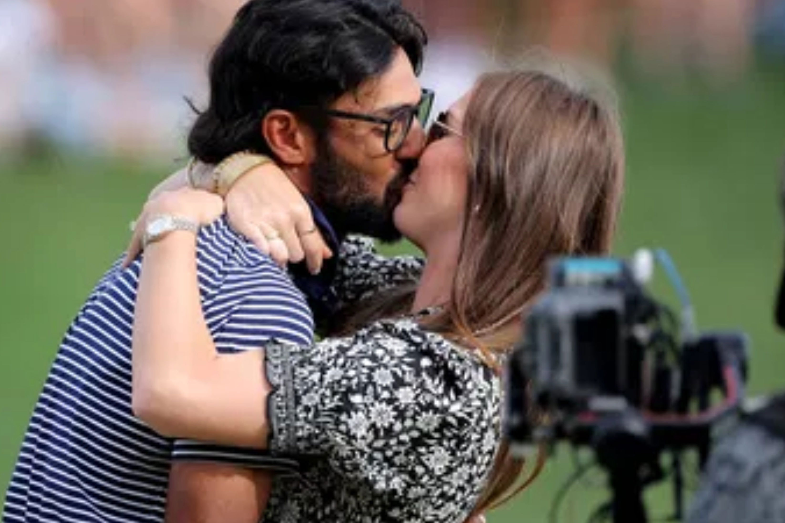 Akshay Bhatia with wife Presleigh Schultz