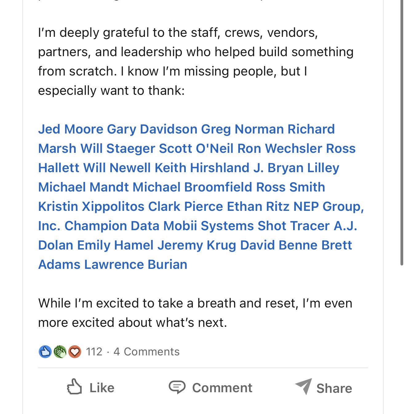 James Watson's statement