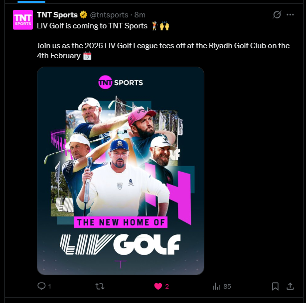 LIV Golf x TNT Sports