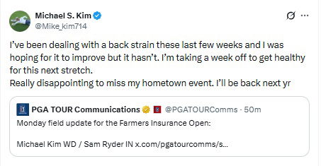 Kim takes to X to confirm his WD