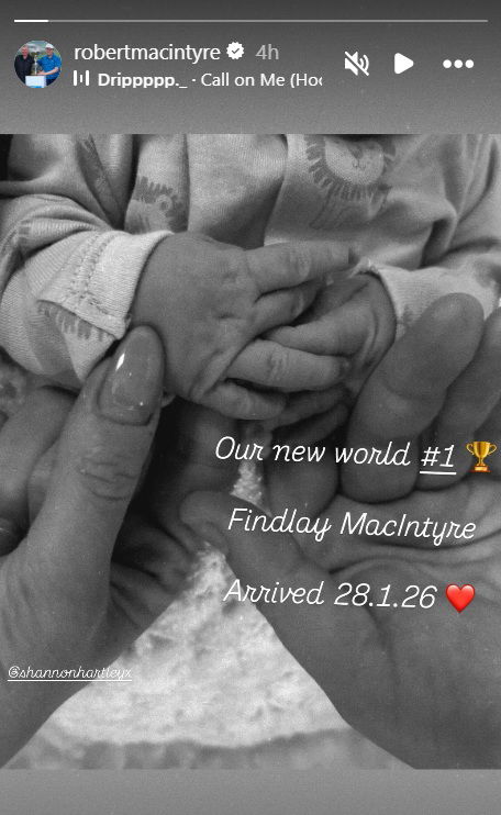 Credit: Instagram/RobertMacIntyre