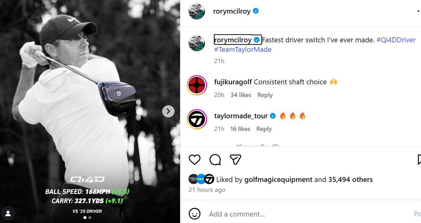 McIlroy's Qi4D stats to start the year