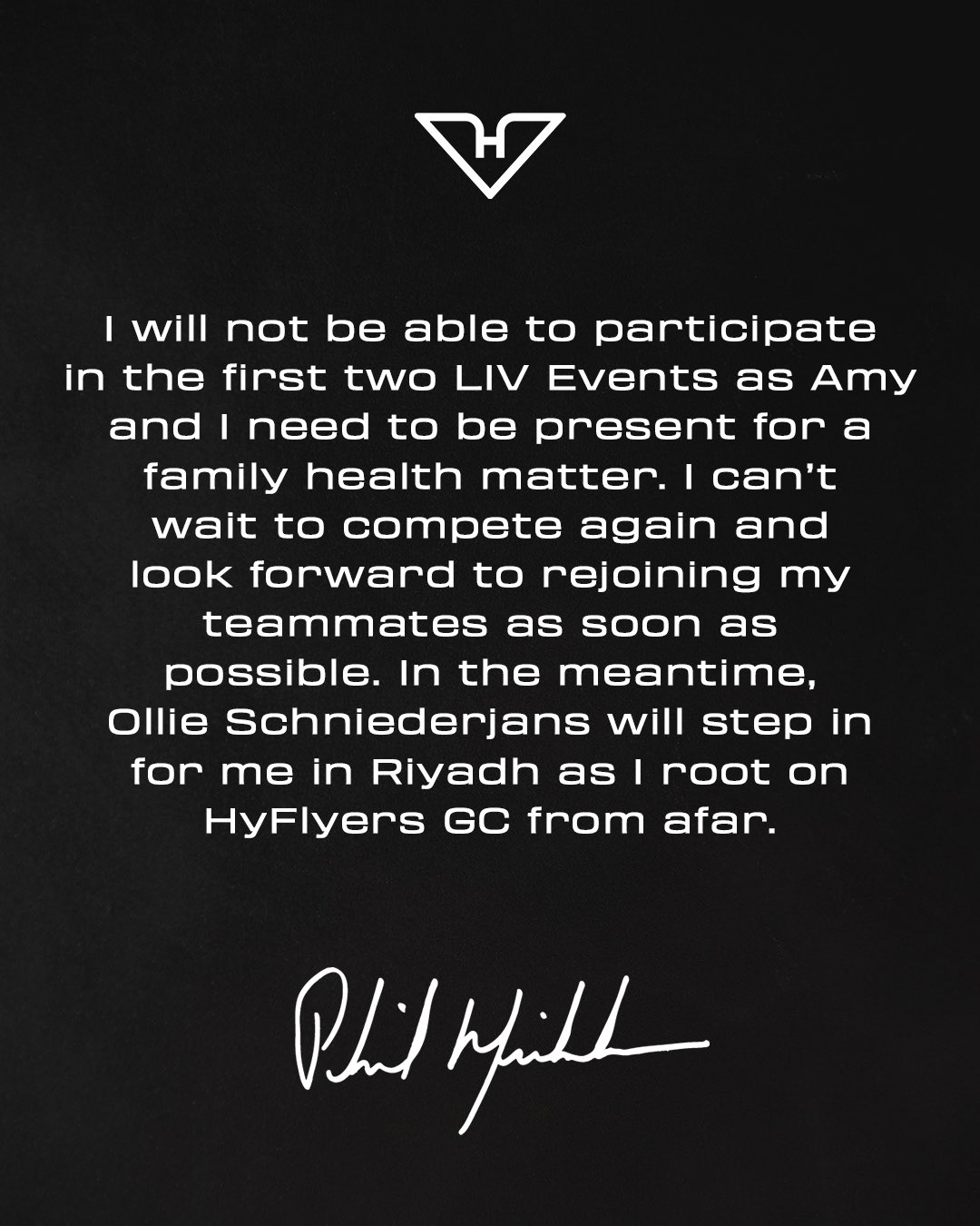 Phil Mickelson's statement