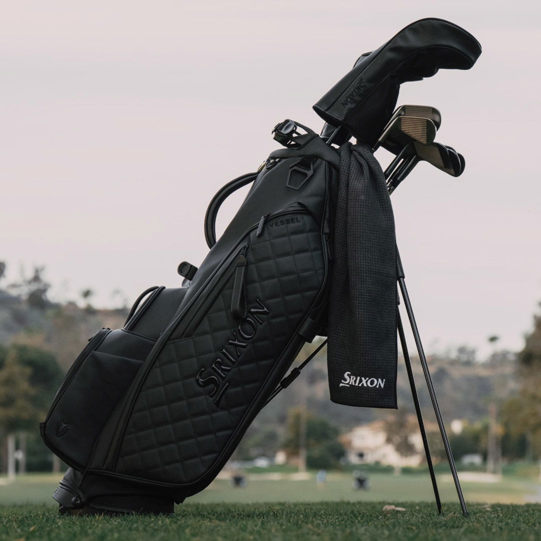 The Srixon x Vessel Blackout collection stand bag. Courtesy Srixon