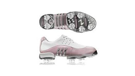 Ladies Tour Metal Golf Shoes White/Silver/Pink