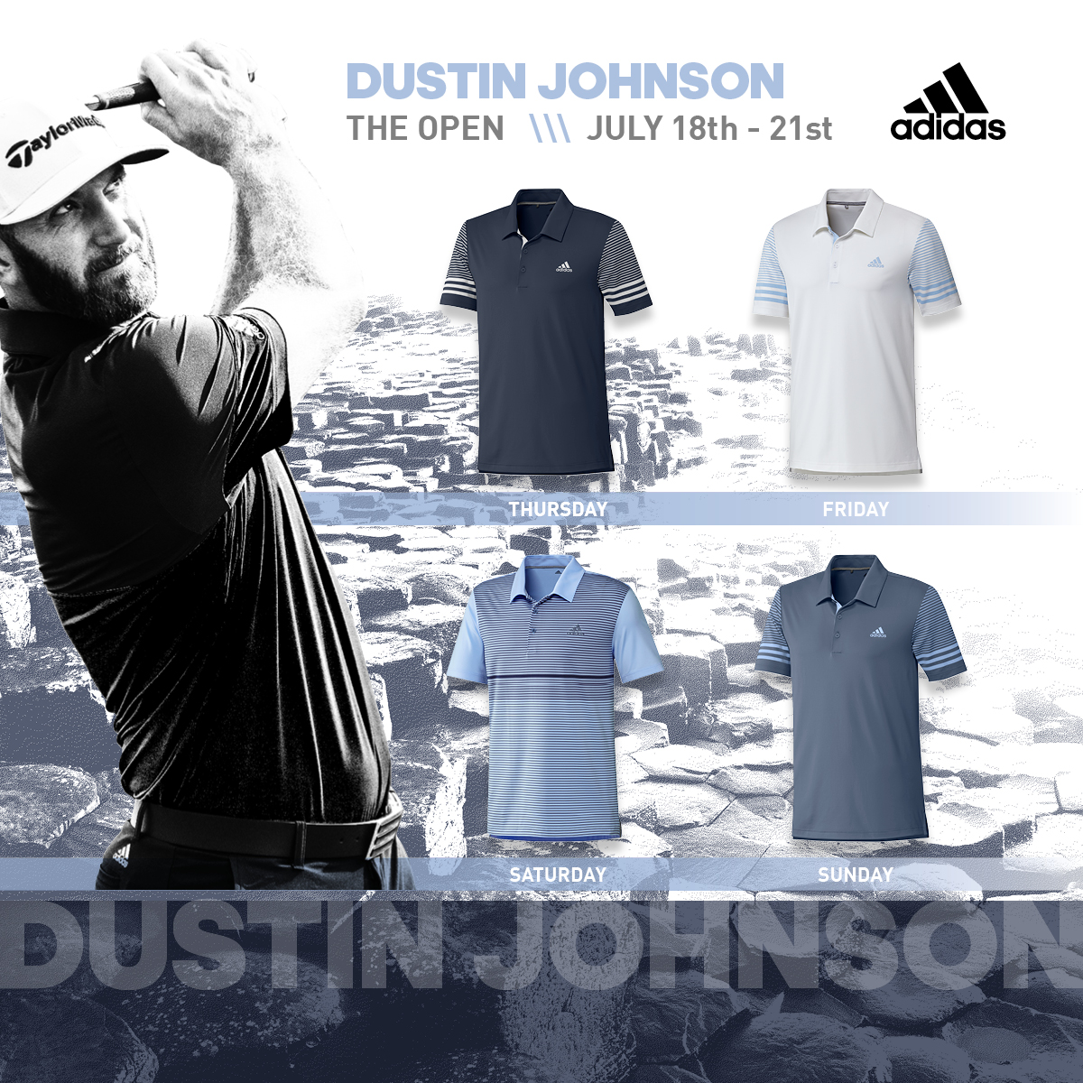 adidas Golf reveals Dustin, Sergio and Xander scripting for The Open