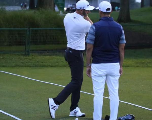 Dustin Johnson spotted wearing never before seen adidas Golf shoes! 