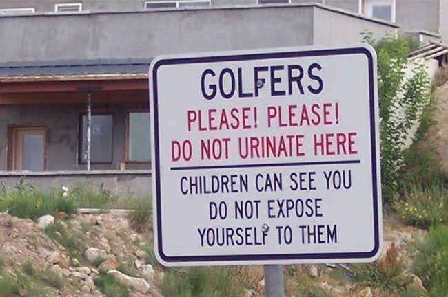 #5: FUNNY GOLF SIGN