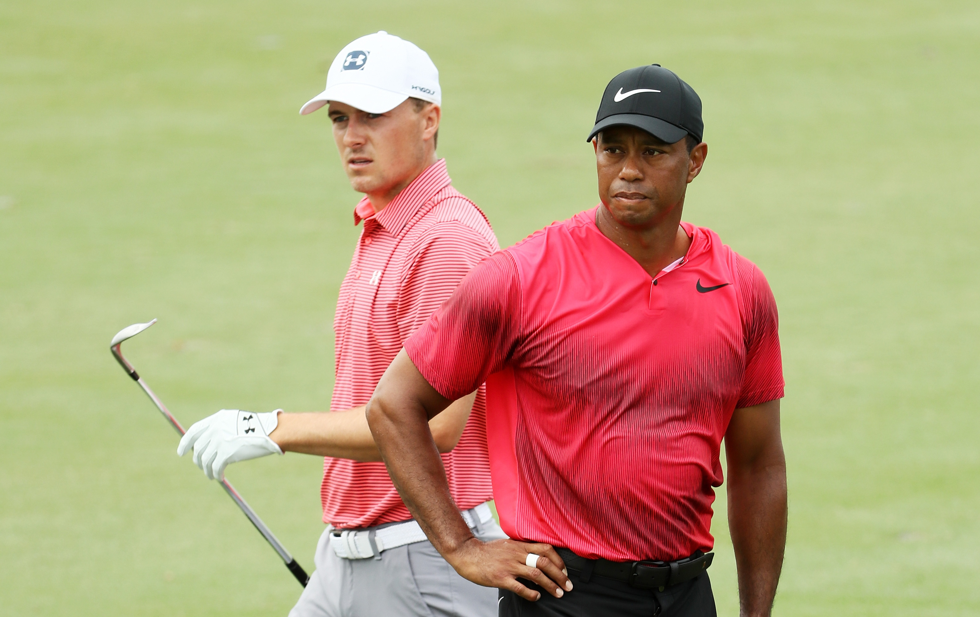 Jordan Spieth takes blame for Tiger Woods' first double bogey at Island Green since '03