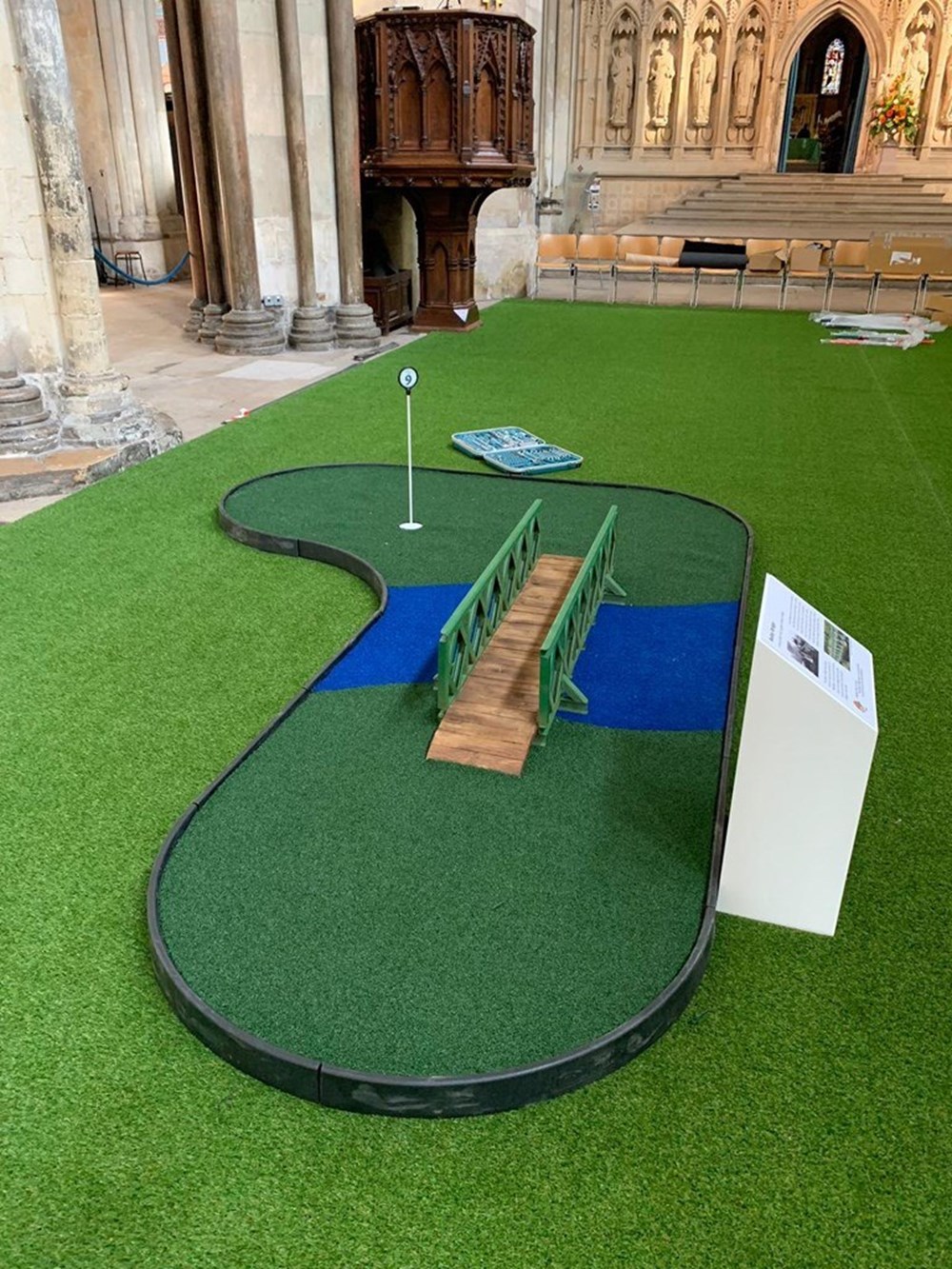 Old man ATTACKS lady chaplain in row over crazy golf at cathedral