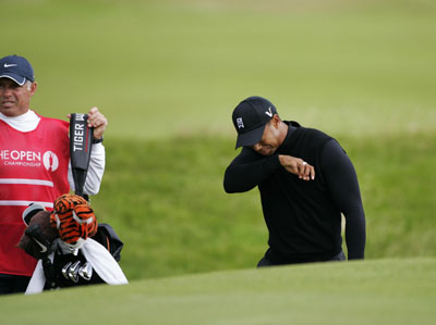 Tiger gets a mouthful of sand at The 2009 Open at Turnberry