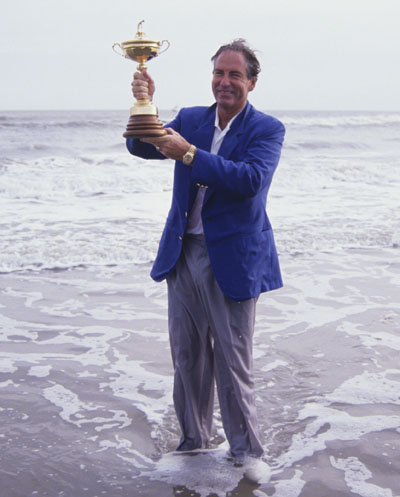 Stockton with the Ryder Cup in 1991