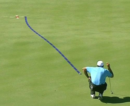 How AimPoint technology looks on Golf Channel coverage