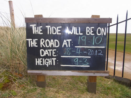 Don't get caught by high tides...