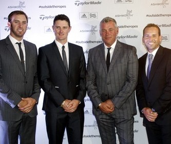 Johnson, Rose, Clarke and Garcia attend TaylorMade Outside The Ropes film premiere