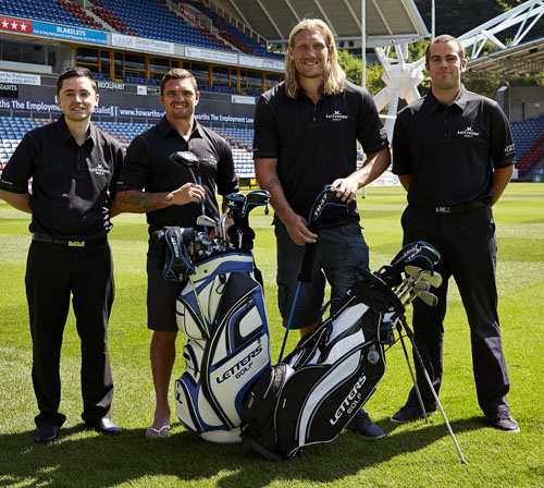Danny and Eorl flanked by John Letters technicians Kevin Ludkin (left) and James Graham