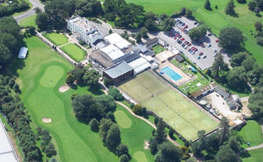 Exeter Golf and Country club in netting row