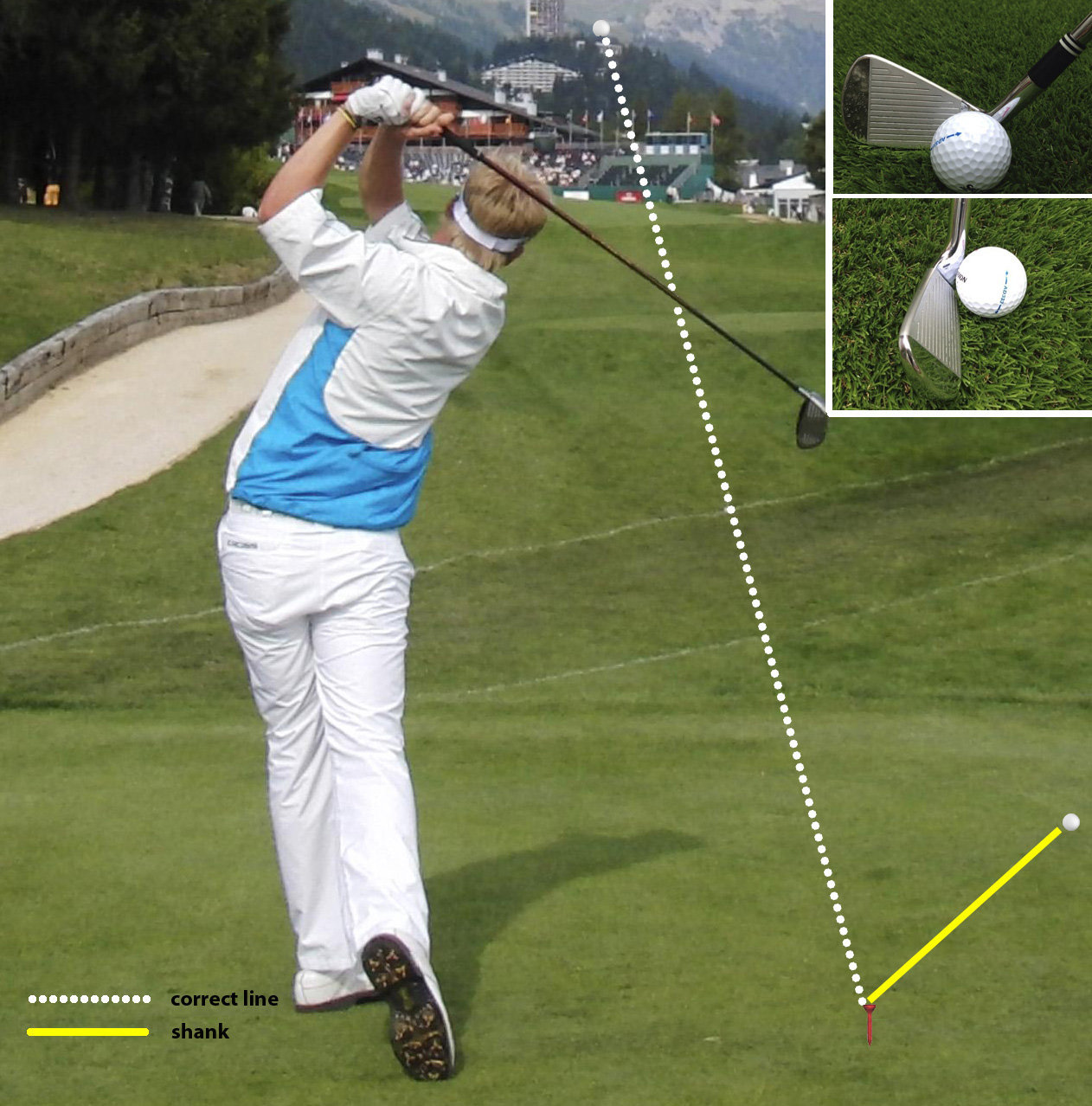 Fig.1 - With just a few quick set up tips you will never hit the horrible shank shot again