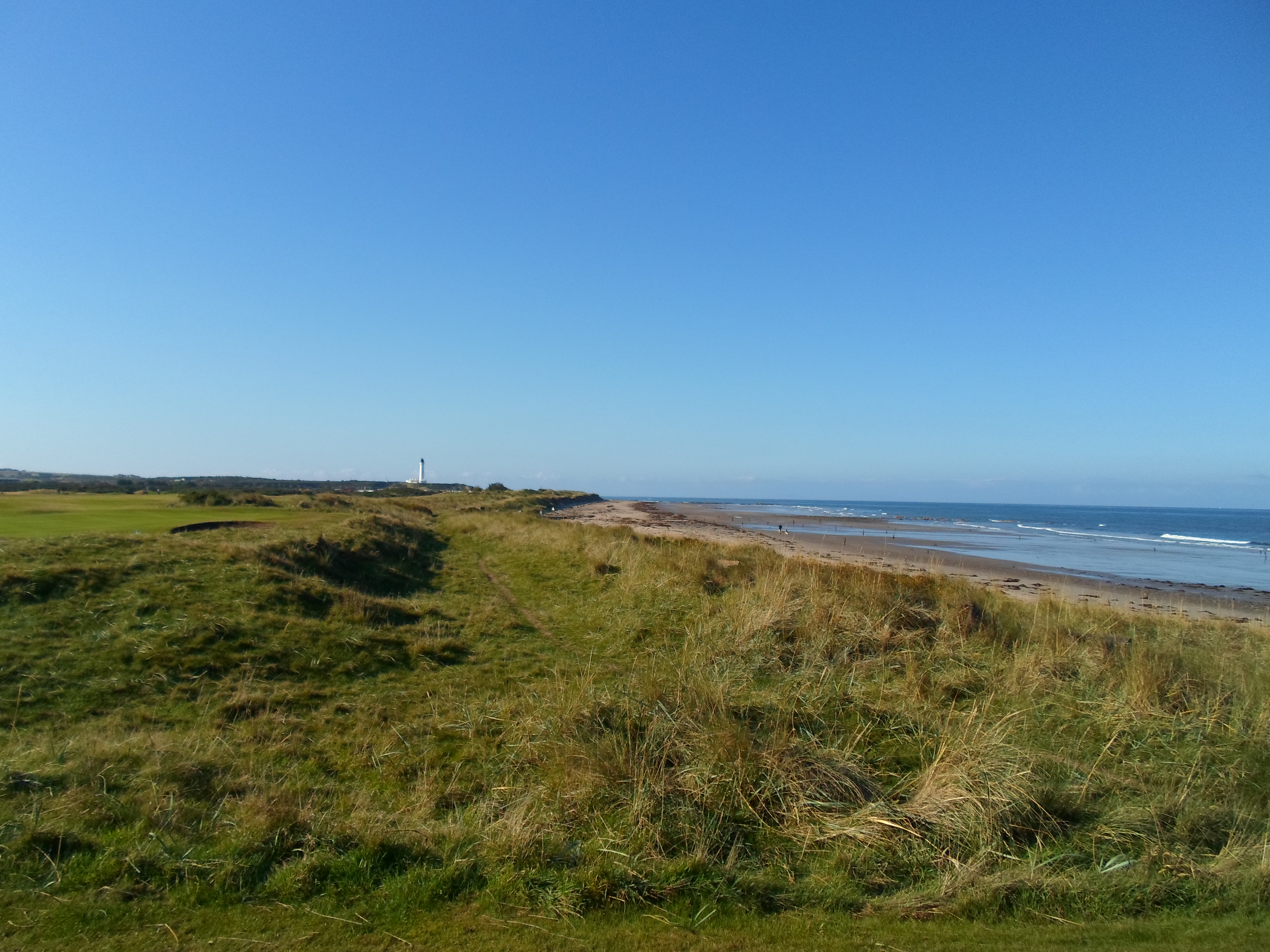 The Moray Firth laps the fairways
