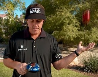Phil Mickelson plays the role of Sir Isaac