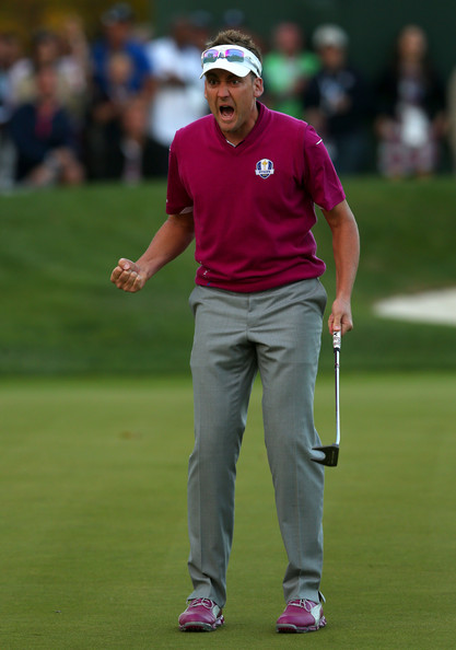 Poulter was a man possessed during the Saturday fourballs at the 2012 Ryder Cup
