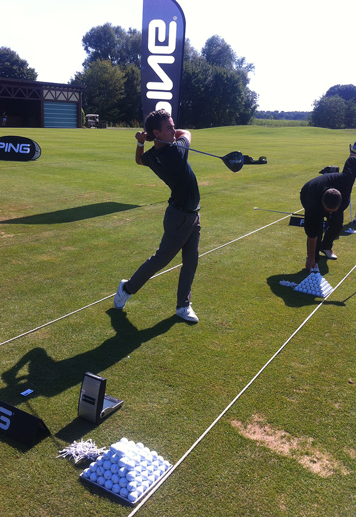 Golfmagic Assistant Editor Andy Roberts testing out the PING G30 driver at St Leon-Rot GC in Germany