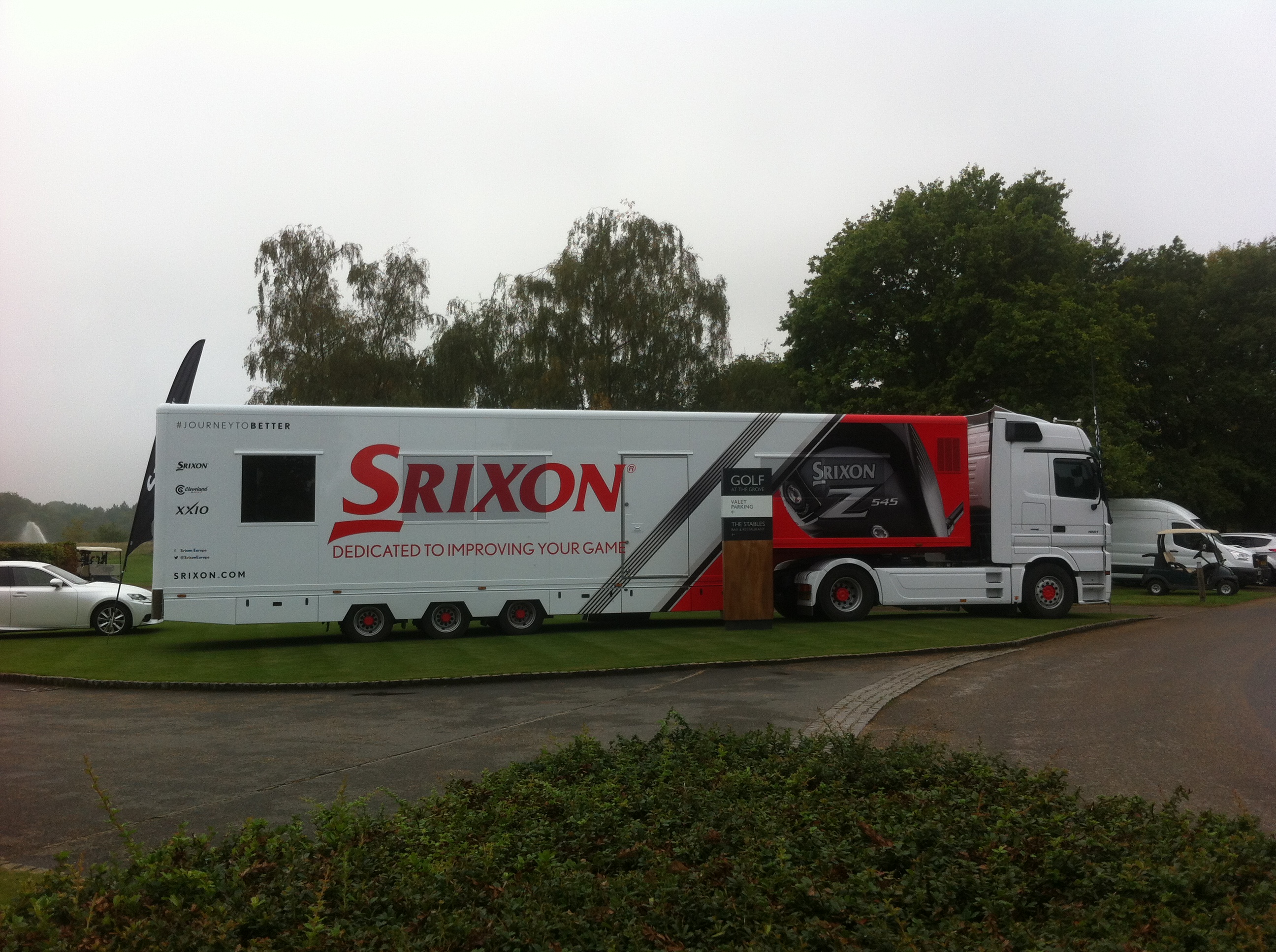 Srixon Tour van was on show for the media 