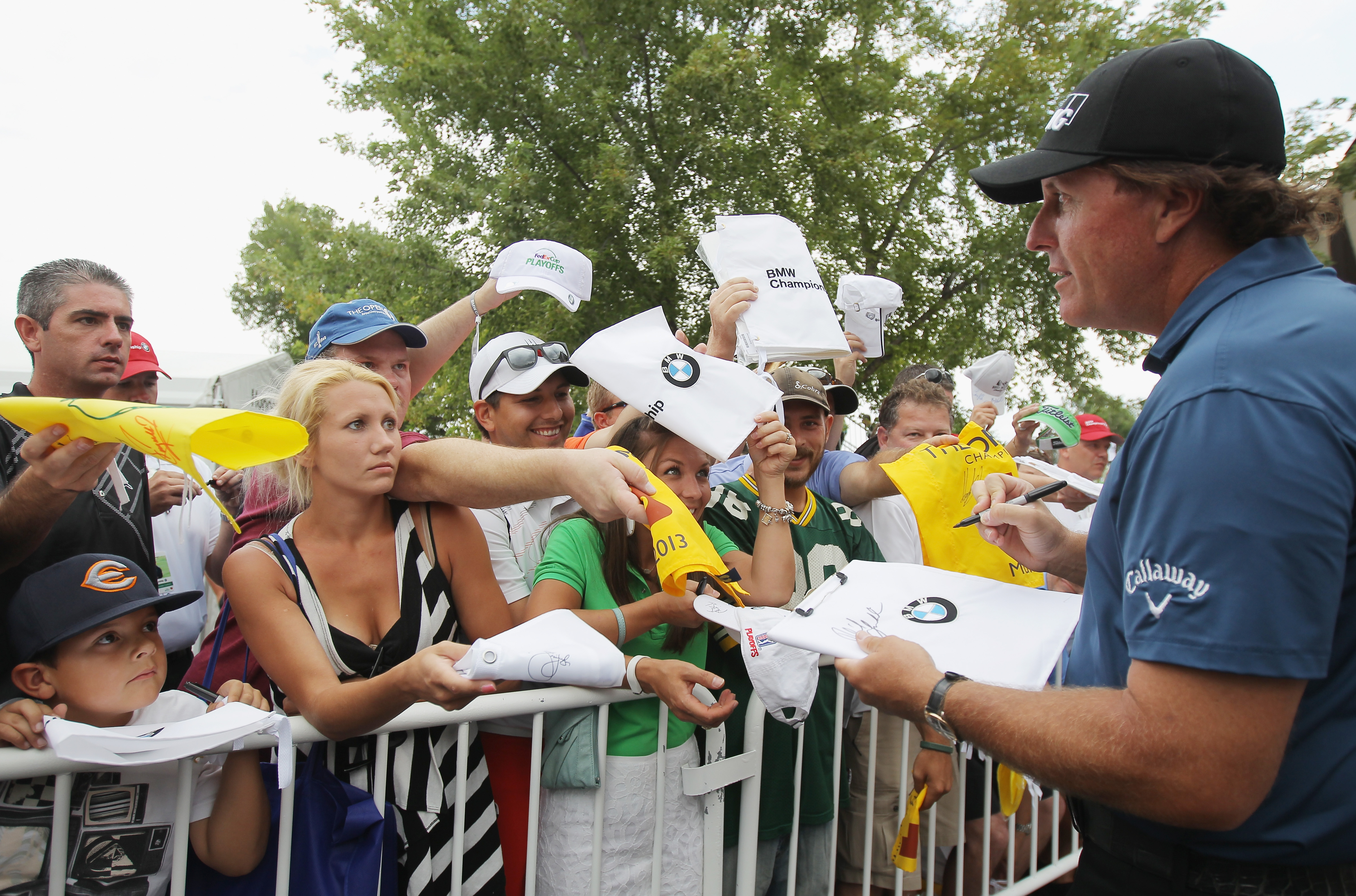 Phil Mickelson at the 2014 BMW Championship (Getty Images) 